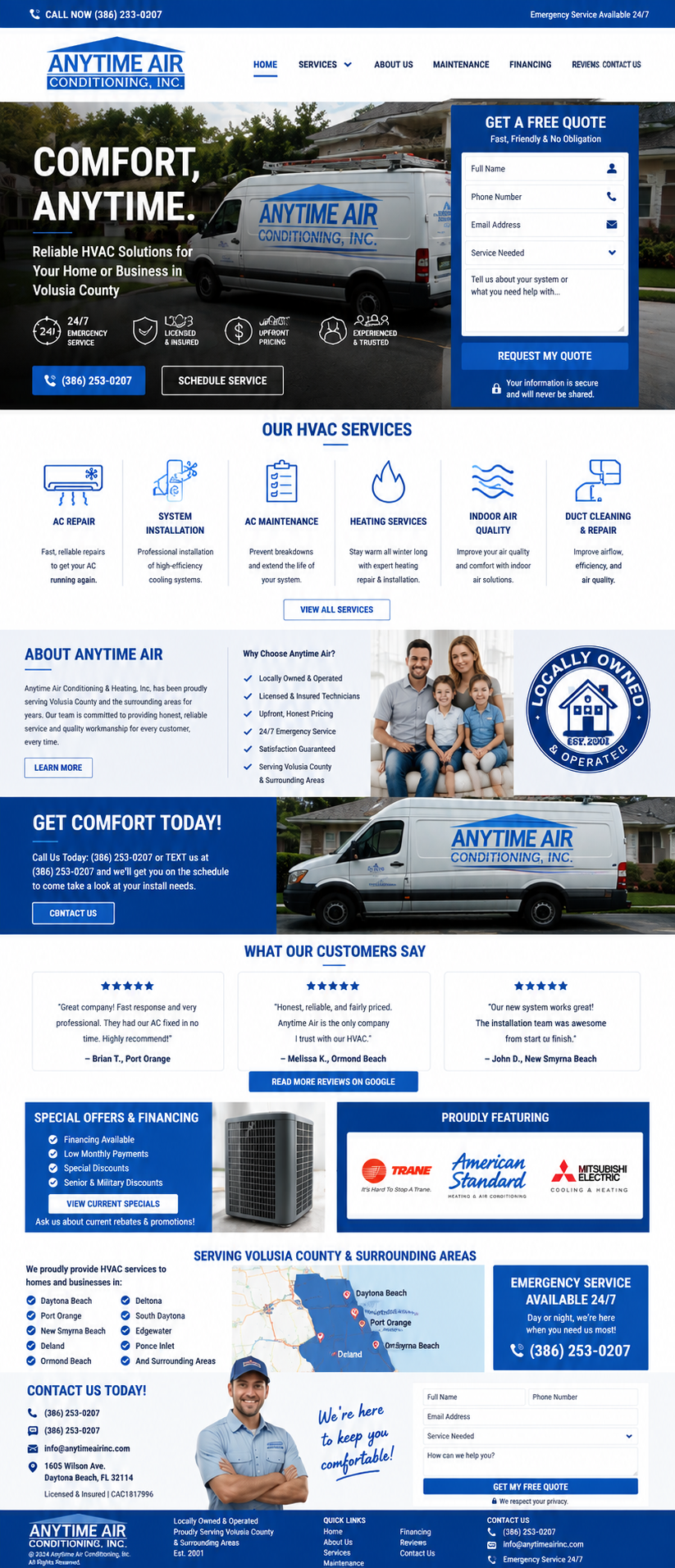 Anytime air conditioning mockup