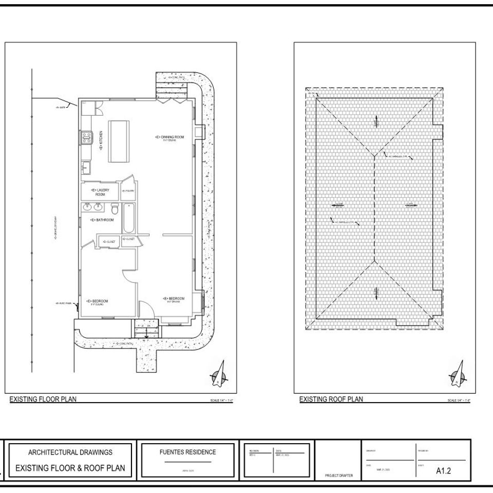 Fuentes residence floor plan (existing)