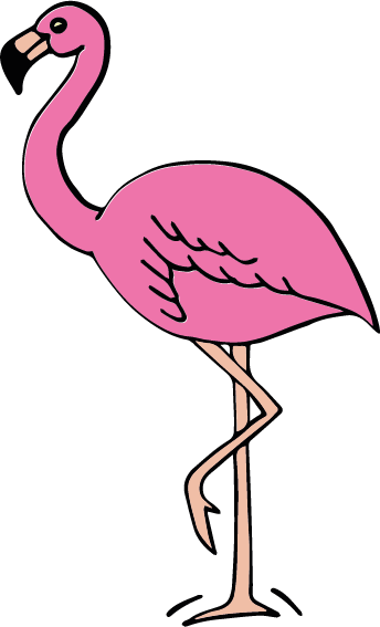 Beach   flamingo pink 45