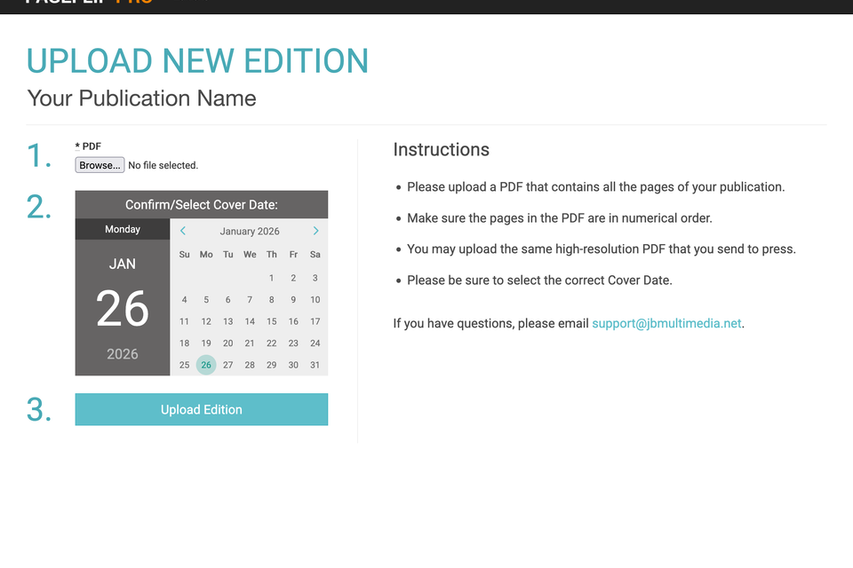 Upload new edition