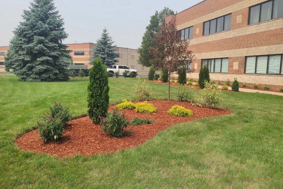 commercial property services job completed by Vic's Landscaping of Michigan
