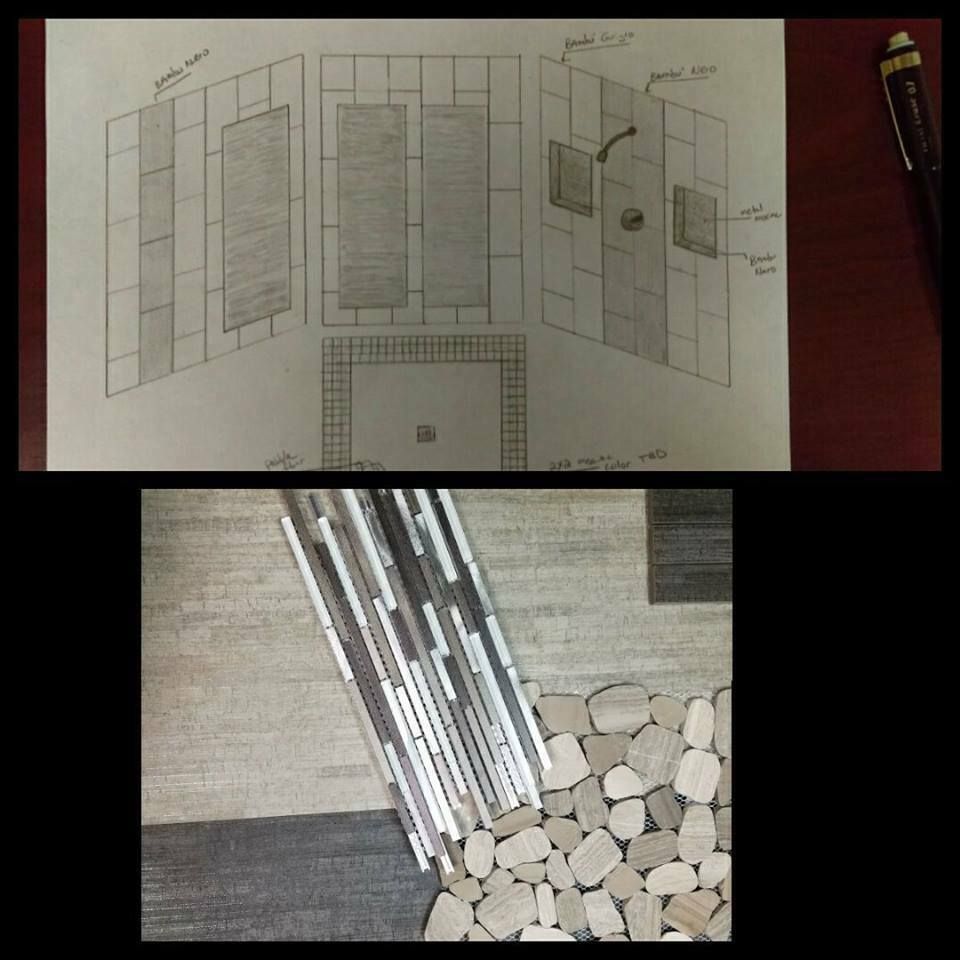 Weathered wood restoration  tulsa oklahoma  custom shower remodel design and material samples 1