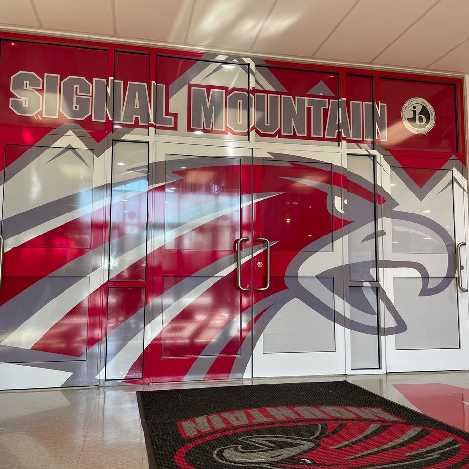 Signal mountain school wall wrap