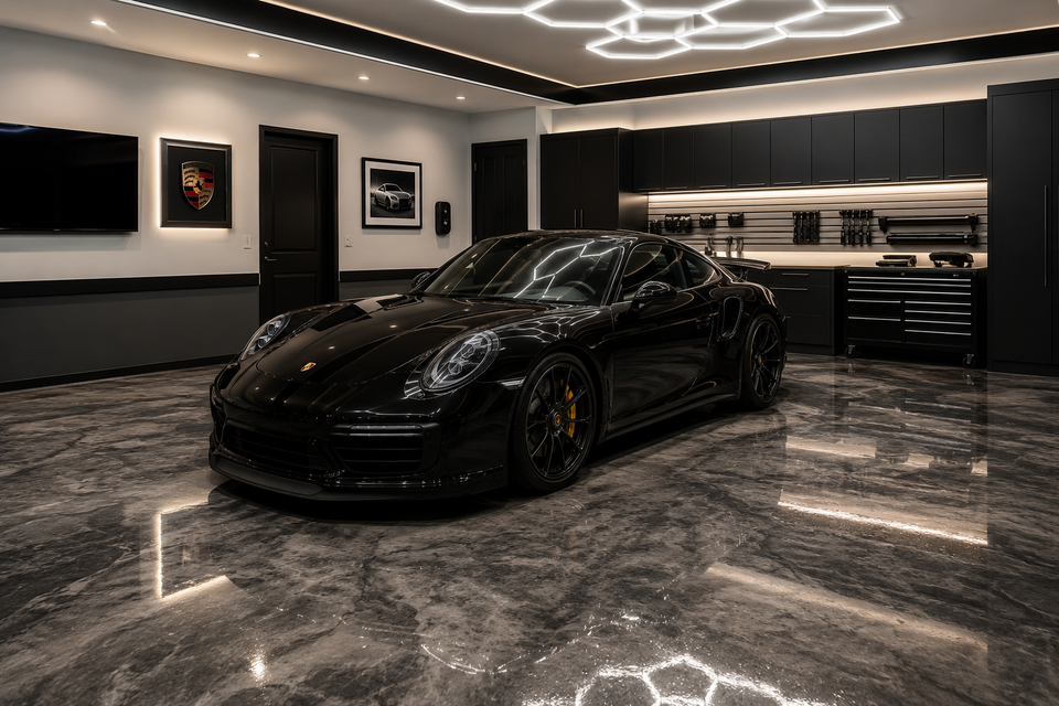 Sleek luxury garage