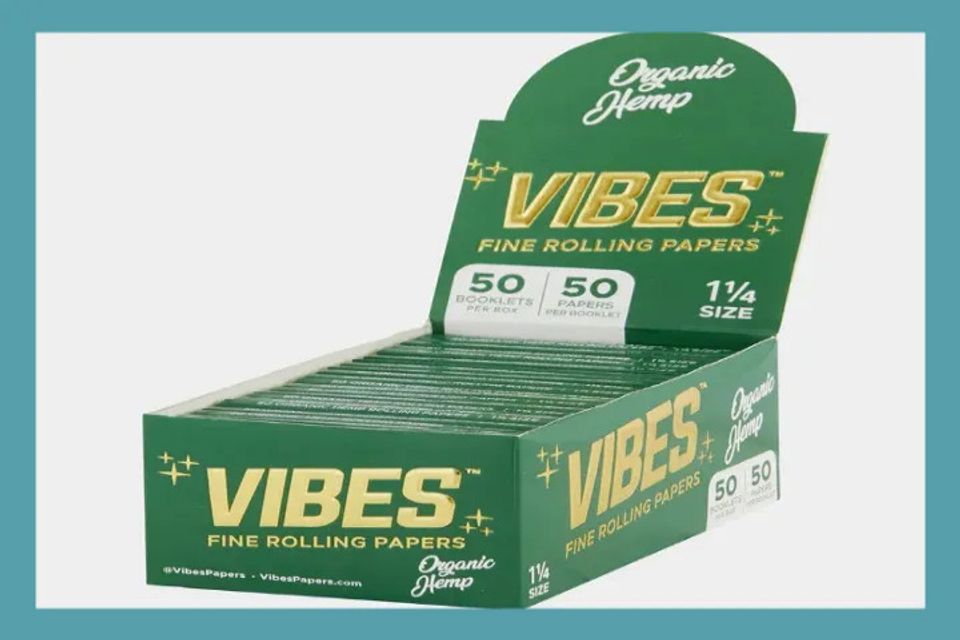 Vibes Rolling Papers - Organic Hemp 1 1/4 inches