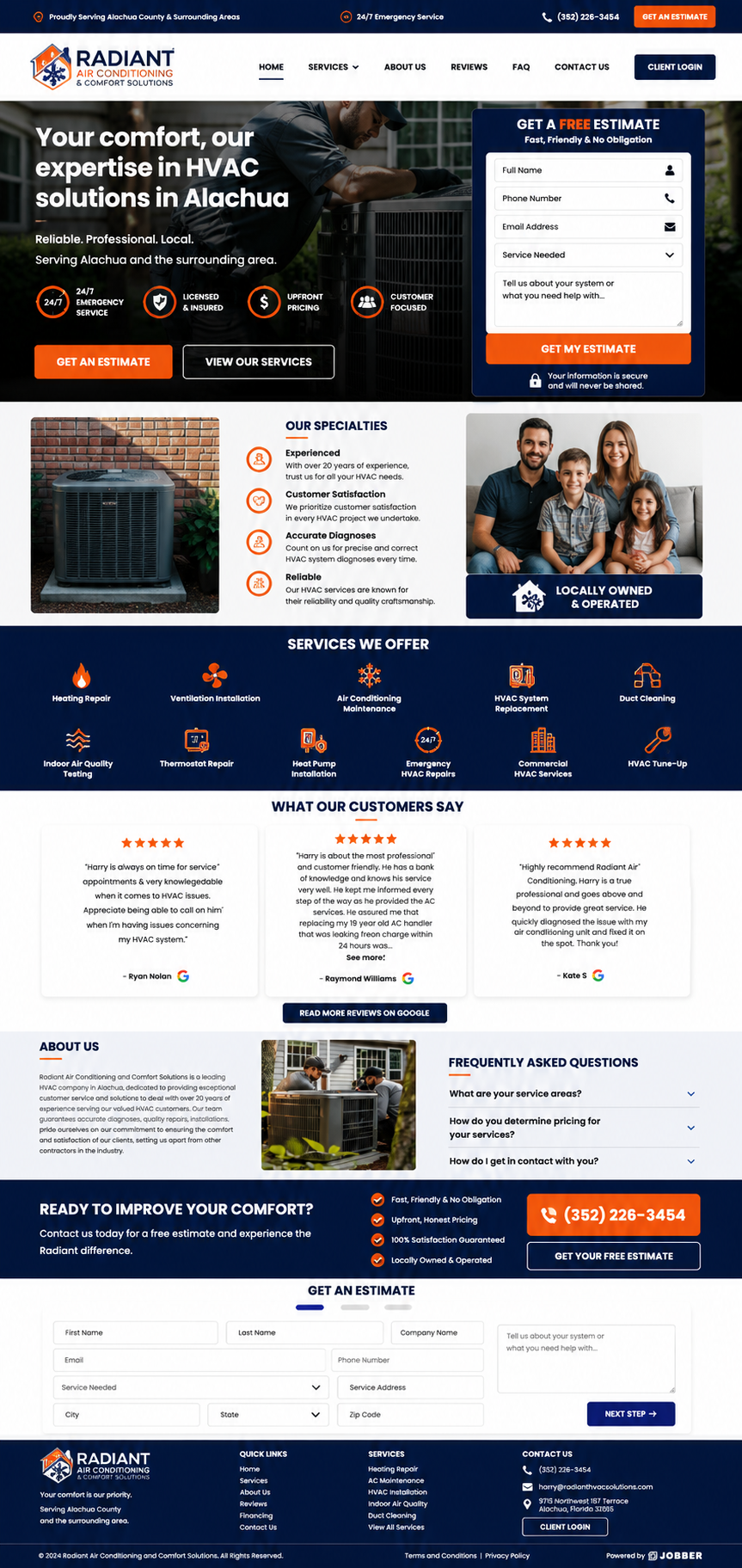 Radiant air conditioning mockup