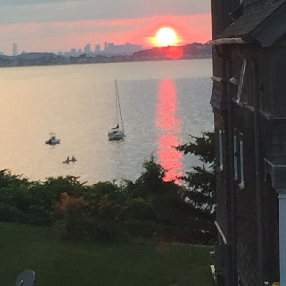 Sunset with house