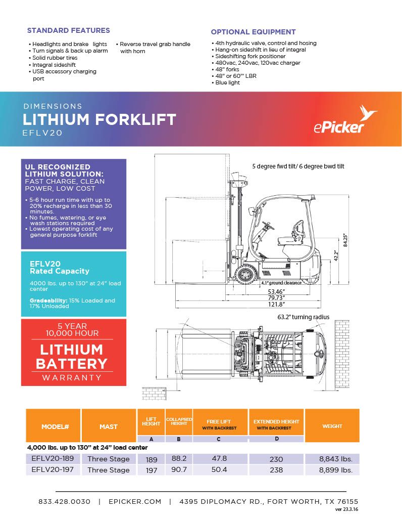 Electric counterbalance forklift truck eflv20 part 21024 1