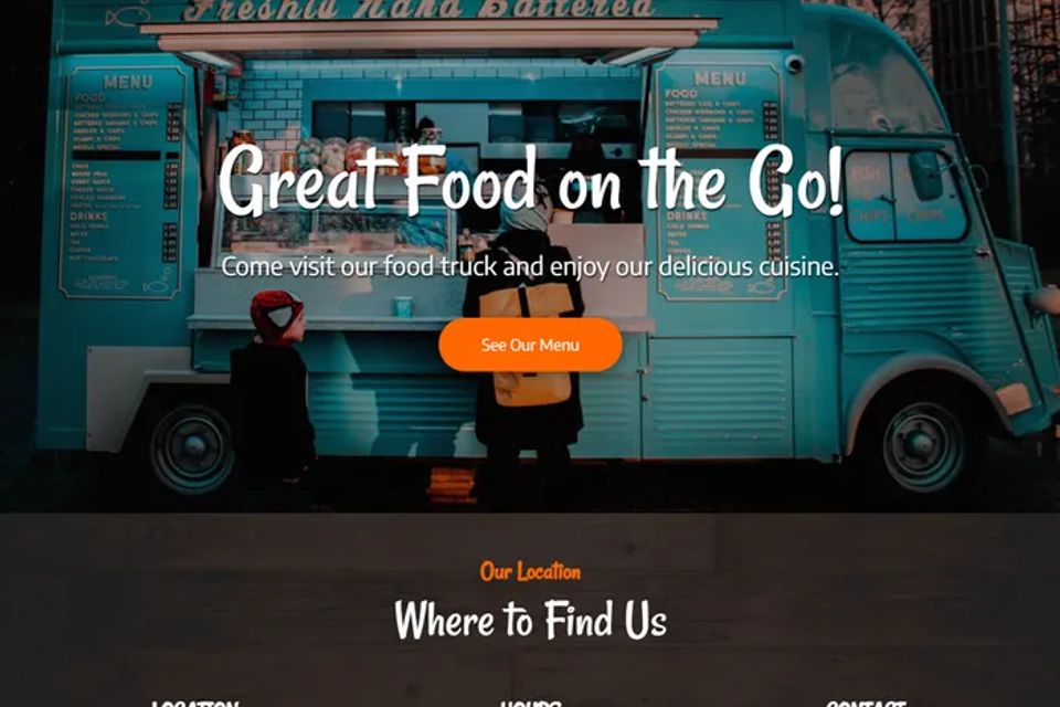 Best food truck website template original