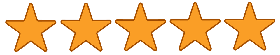 Five stars transparent