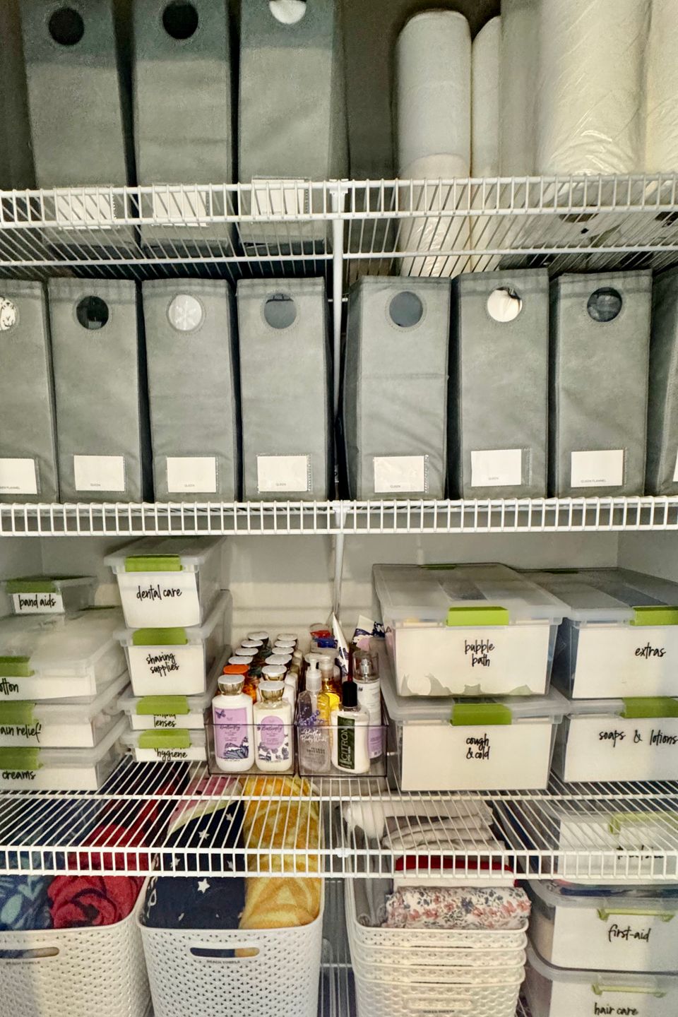packed organized shelves