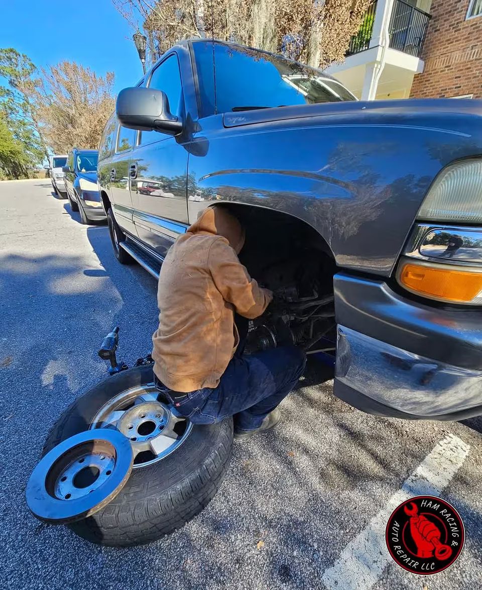 Front end suspension repair and shock absorber installation