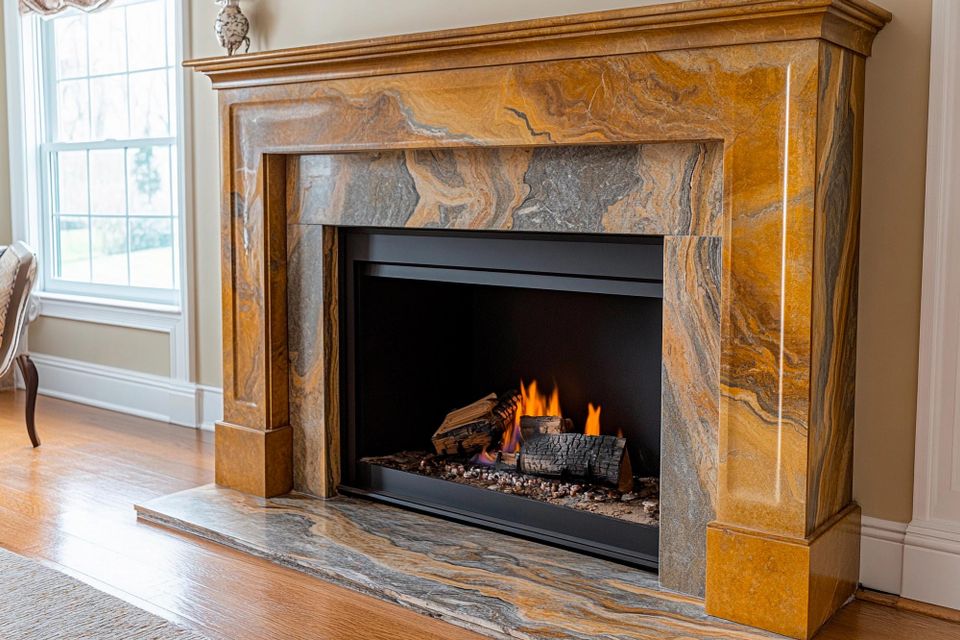 Stone Fireplace