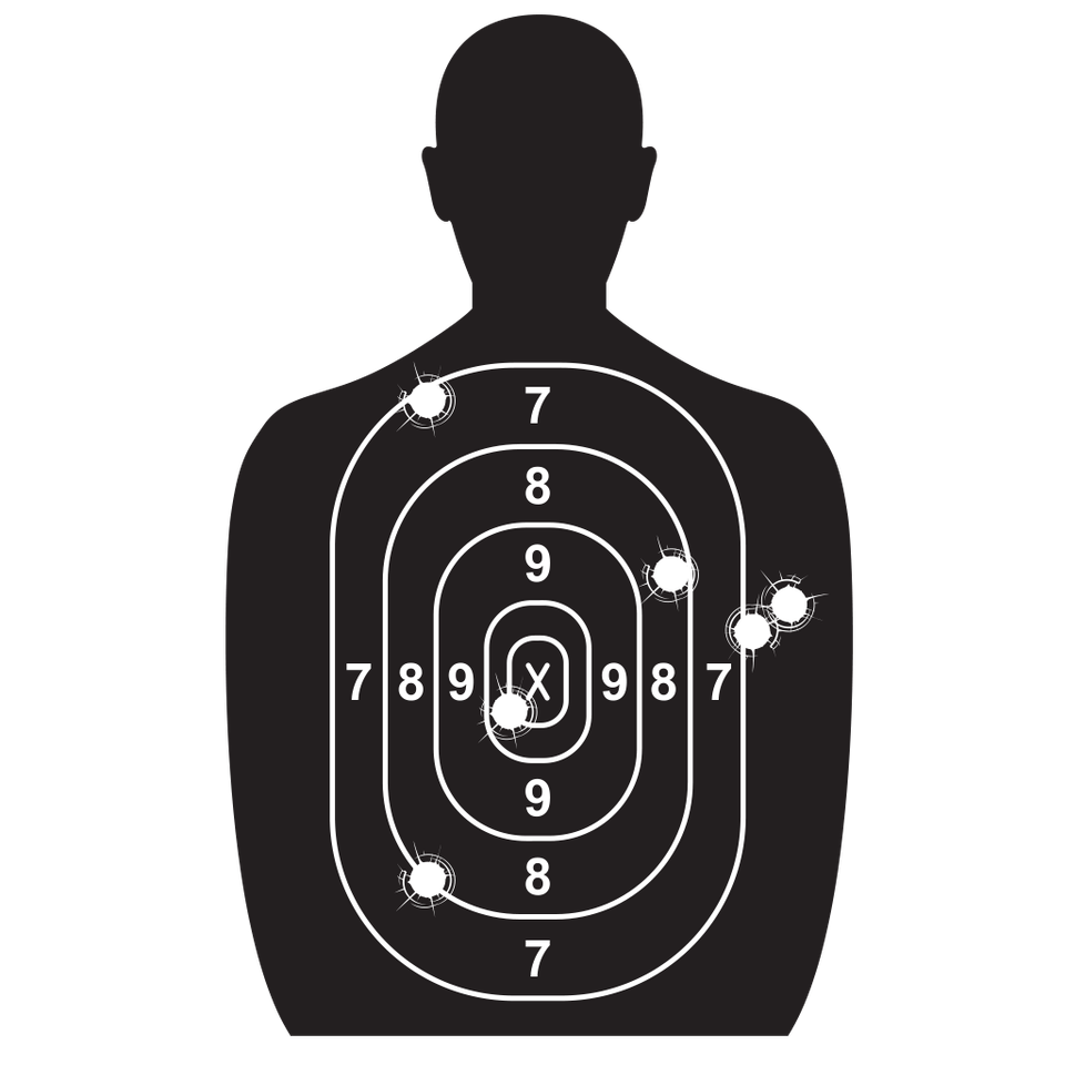 Depositphotos 99686448 stock illustration human target bullet holes and