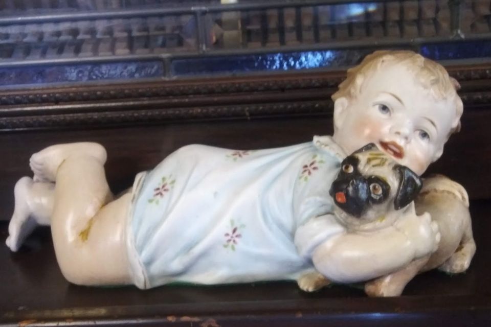 Baby doll w dog restored