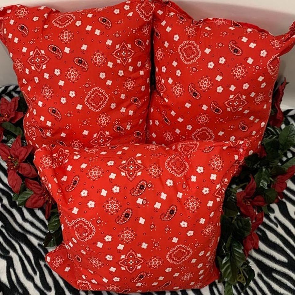 Red pillows