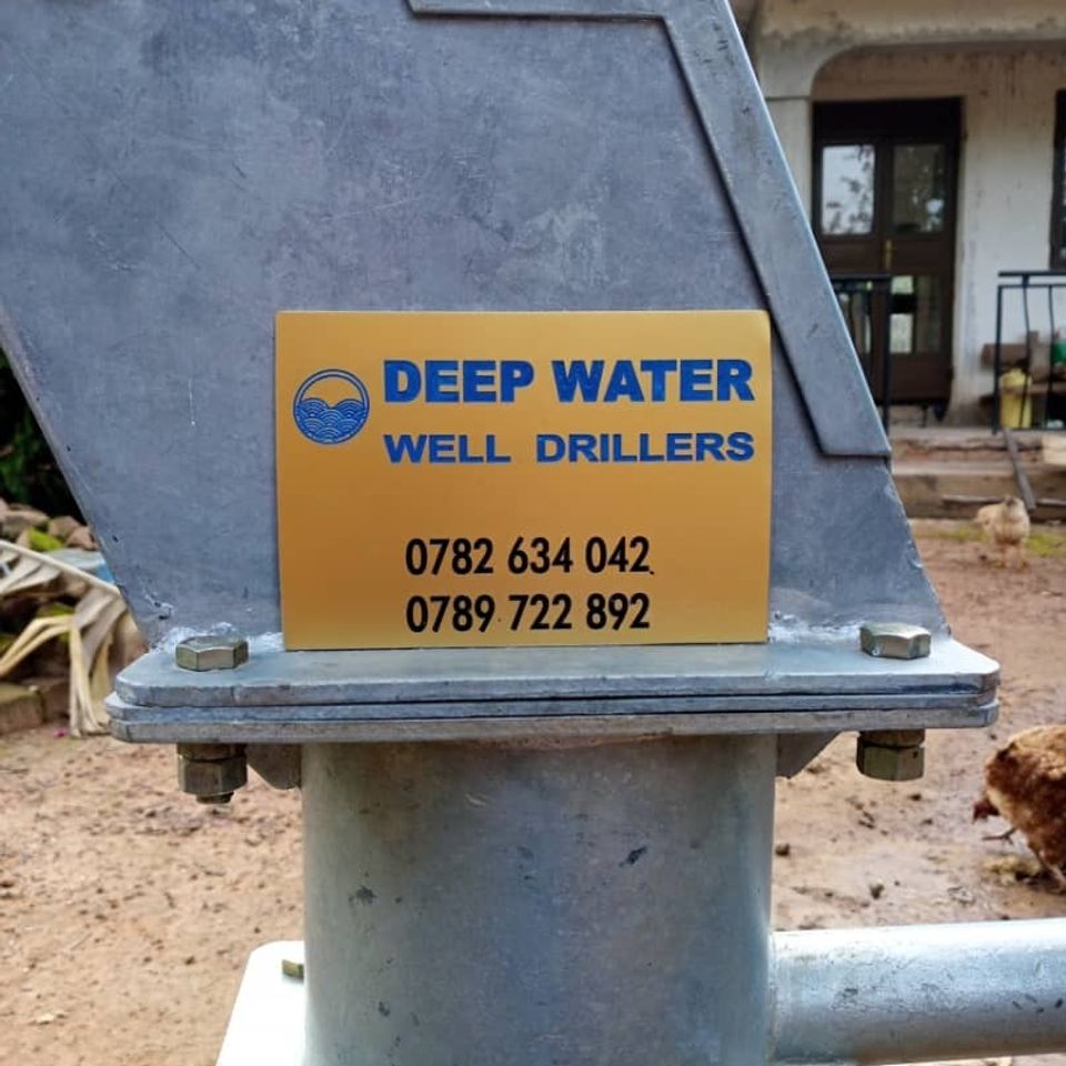 Advertising sign added to each pump. they also put up a temporary sign while working for passers by to see.
