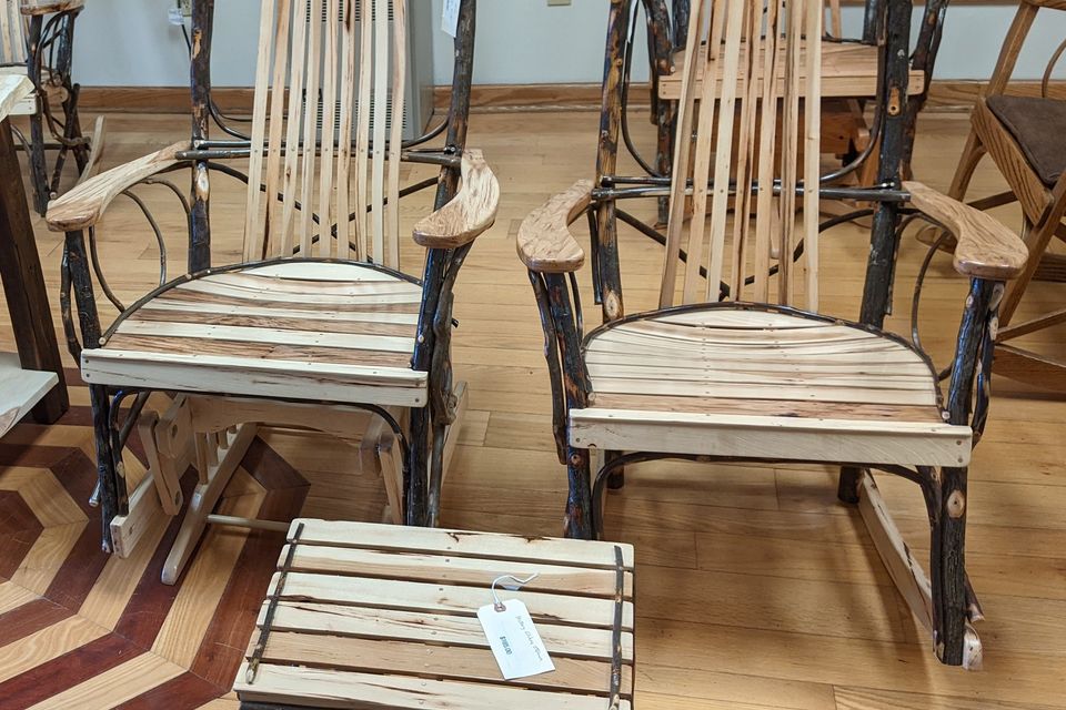 Hickorygliderrockerfootrest