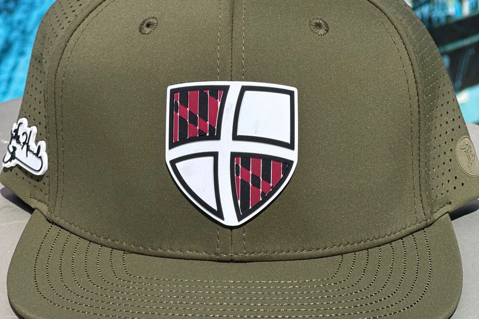 Green hat front