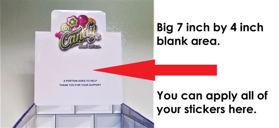 Area to put stickers