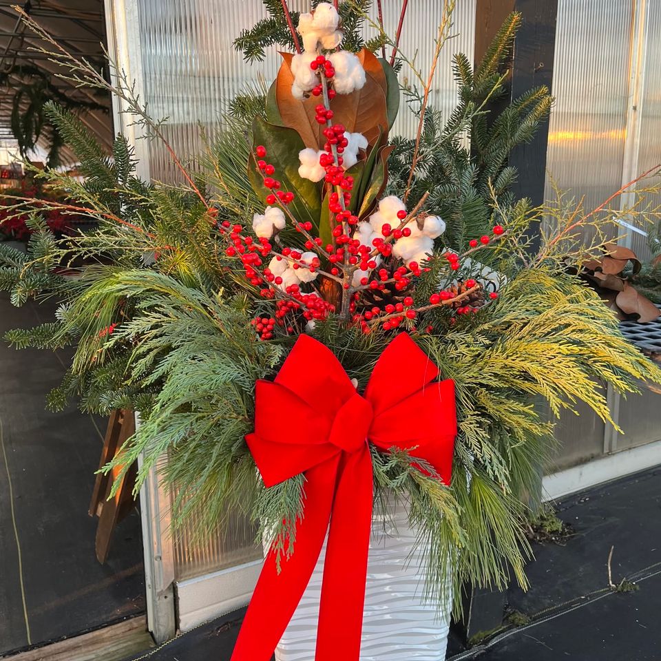 Seasonal Christmas decor at Maytown Gardens, Marietta, PA