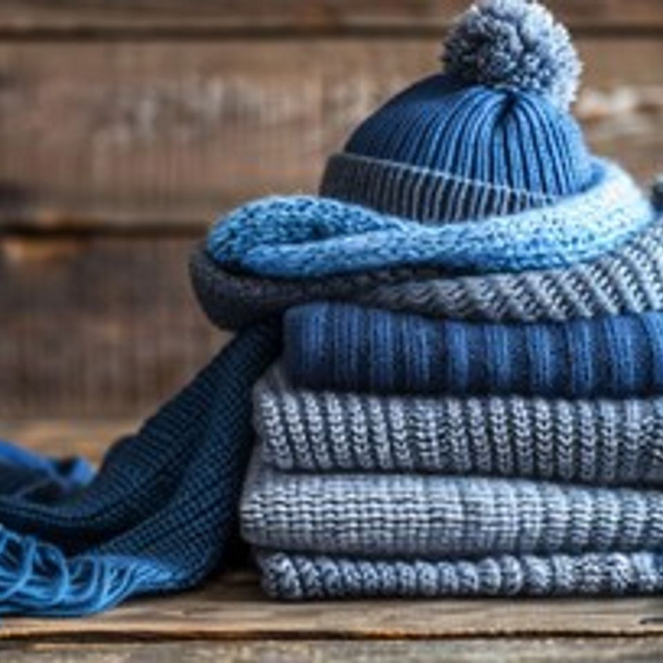 Cozy winter clothing stockcake