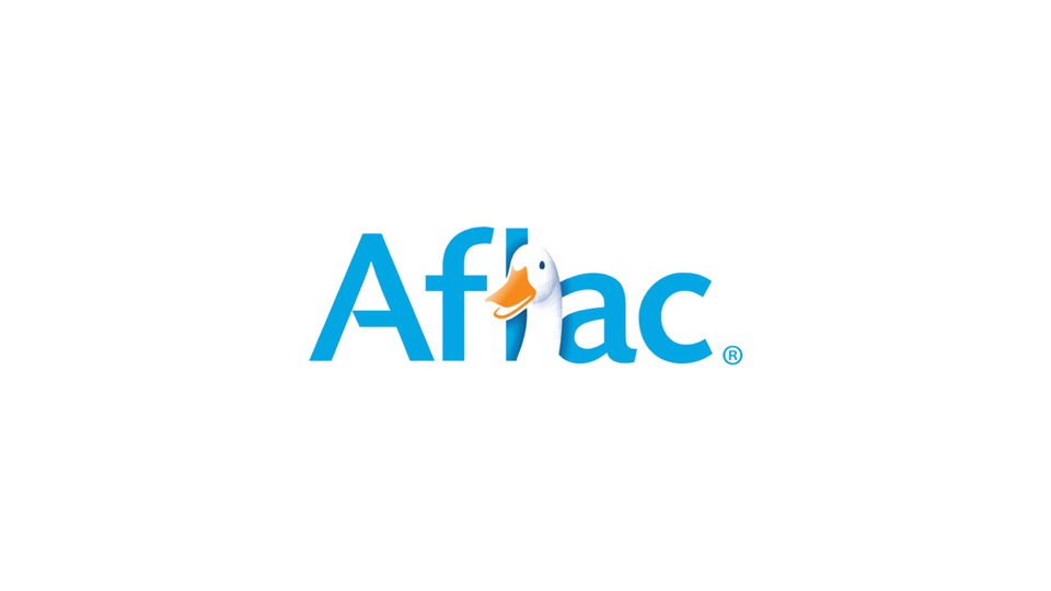 Aflac logo (full white board)