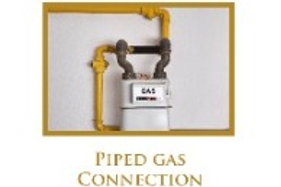 33. piped gas connection