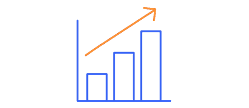 152 bar chart arrow growth outline 1 