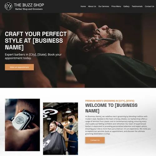 Modern barbershop website design theme original