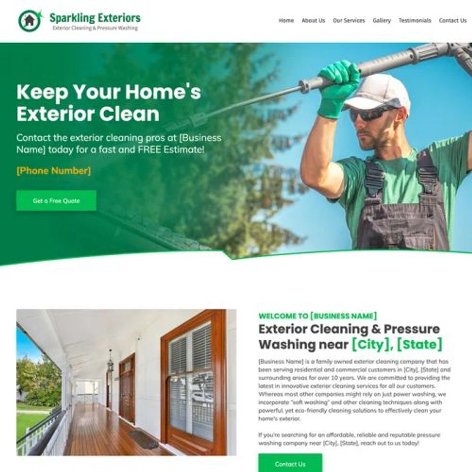Exterior cleaning pressure washing website design original original