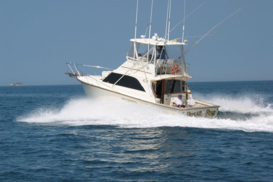 Polarbear charter heading out ocean