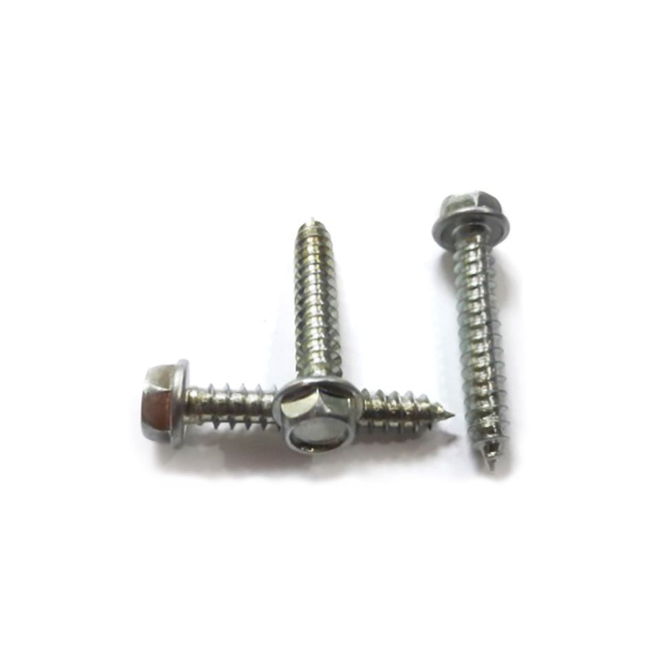 Hex washer head self tapping screws (zinc)