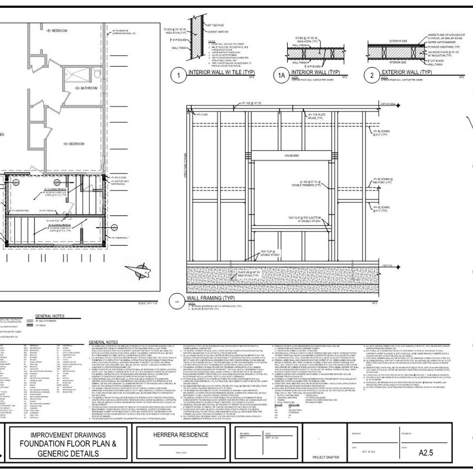 Herrera residence foundation plan (proposed)