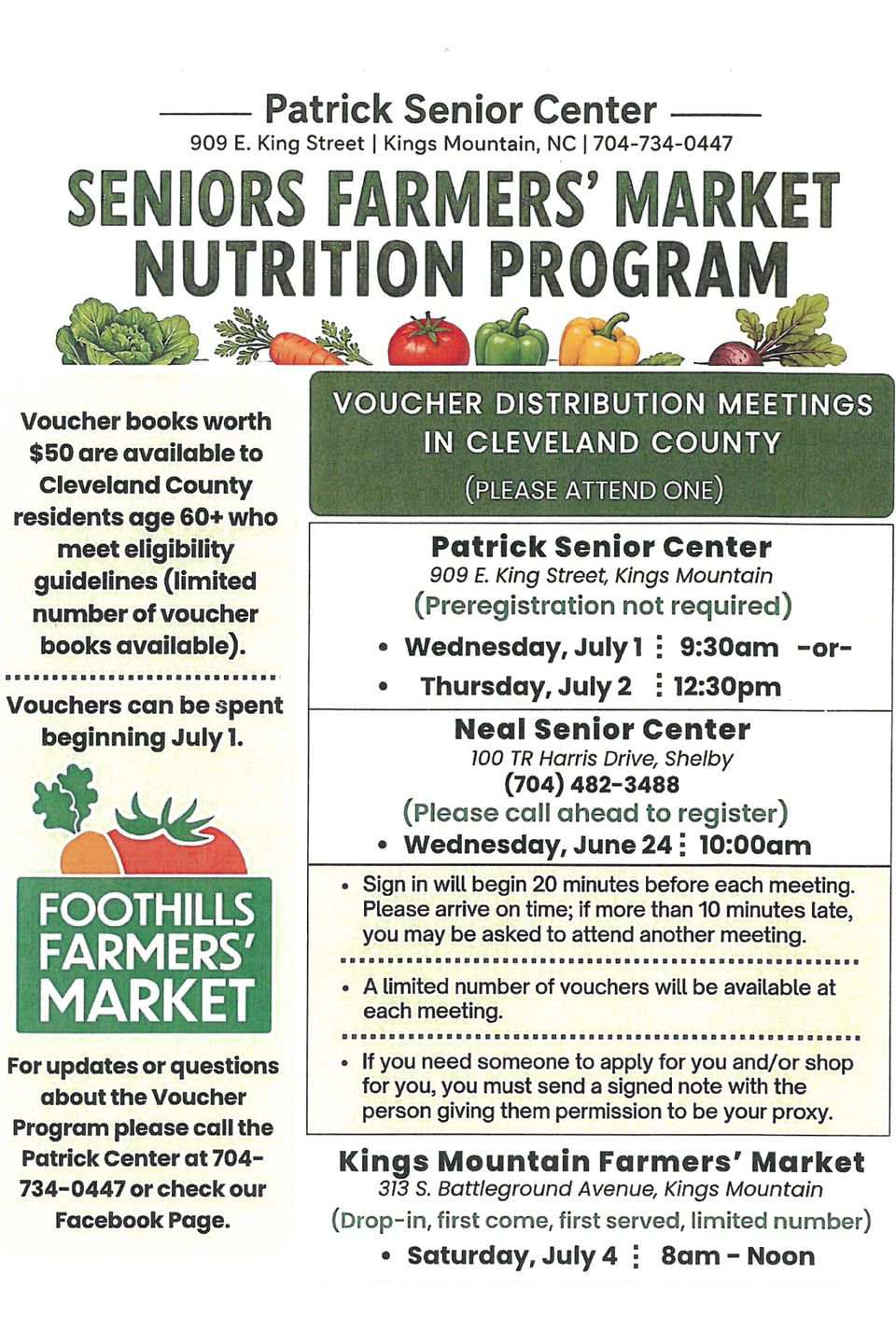 New farmers market