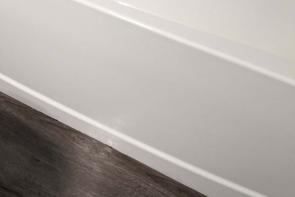 Tub side after