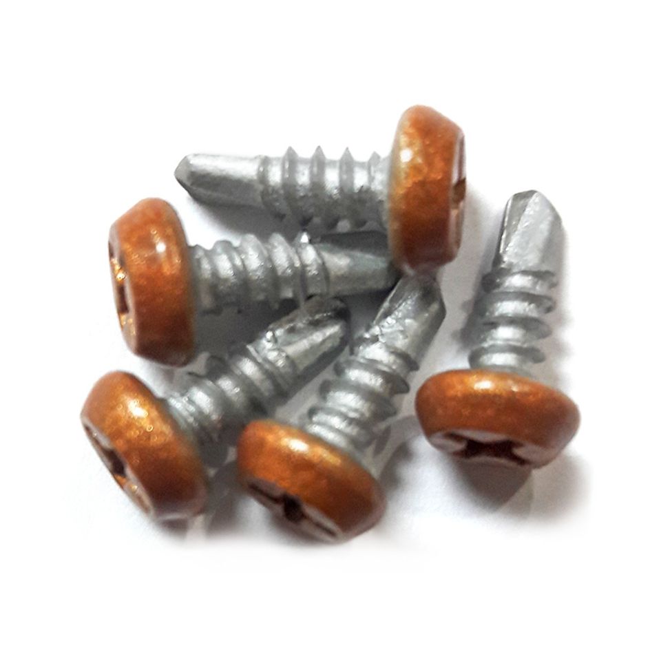 Copper gold phillip head self drilling tek point screws
