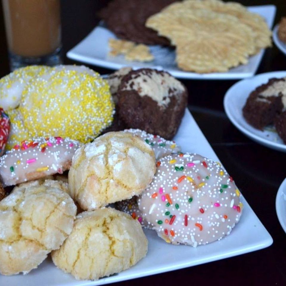 Multiple dishes of cookies nicely laid out from Toni's Own Cookies