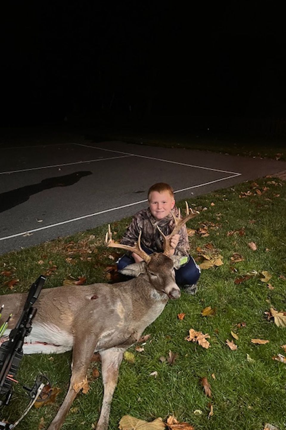 Trey Hurst, age 10 from Lititz, PA bagged this 11-point with a 20" spread, on Heck Hill in Lititz