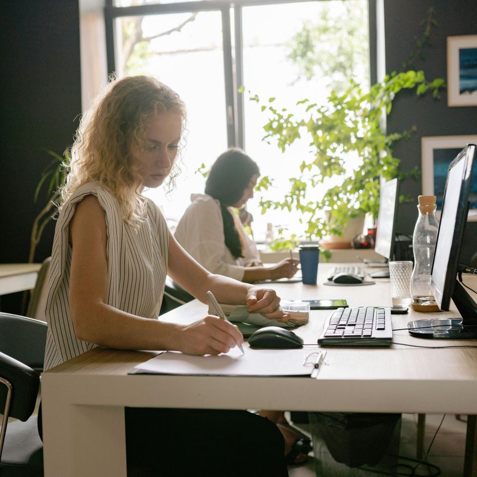 Lady at computer
