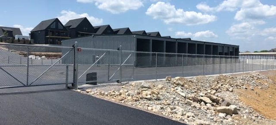 Storage unit security chain link fence and gate