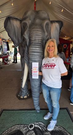Christine oliver holding literature