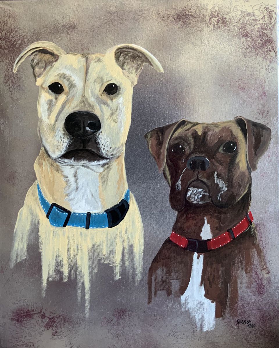 Hand-painted portrait art collection by Skeeter's Grafix.