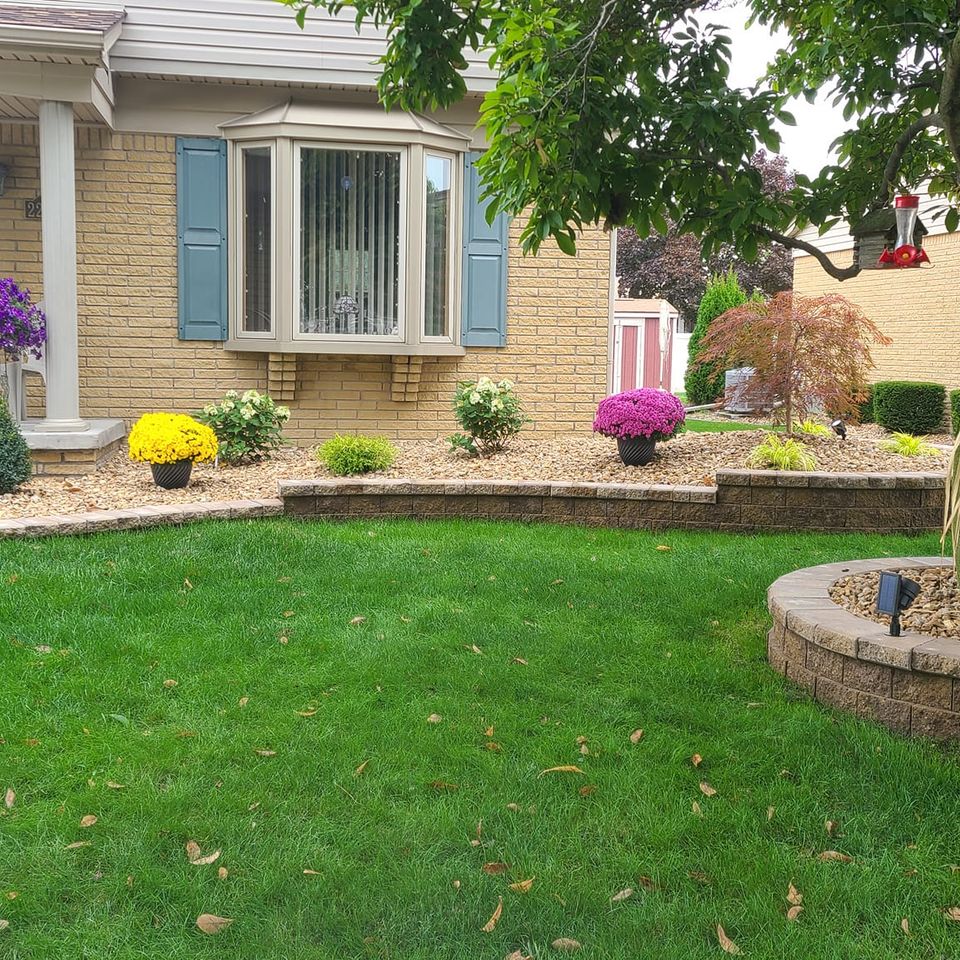Cut grass and plants maintenance done by Vic's Landscaping