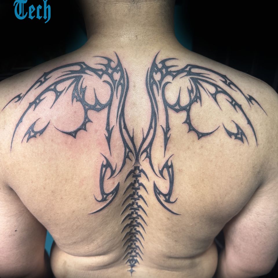 Tech tribal dragon wings