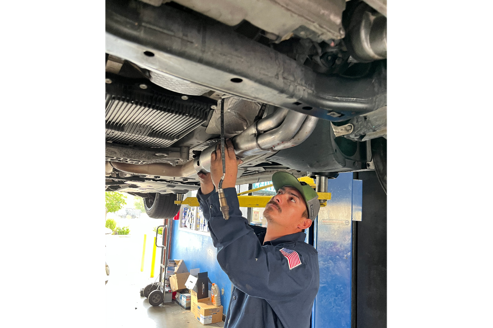 Custom Header Install at Johnny's Radiator and Auto Repair Image of a custom header installation by Johnny's Radiator and Auto Repair