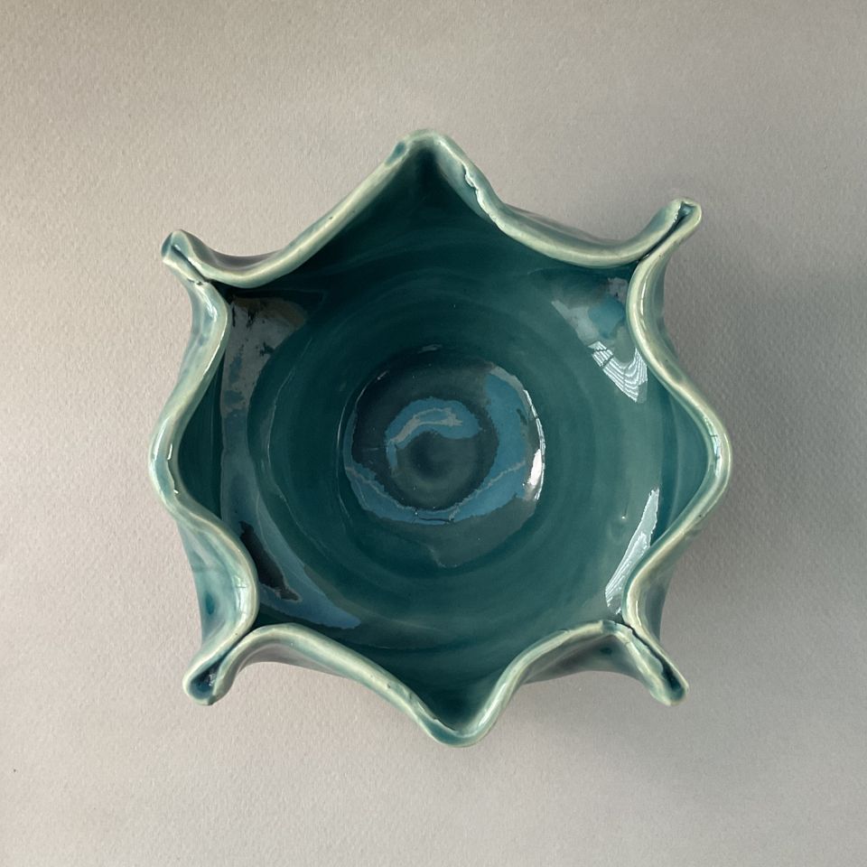 Jeanne d'amico pinched star stoneware art exhibit