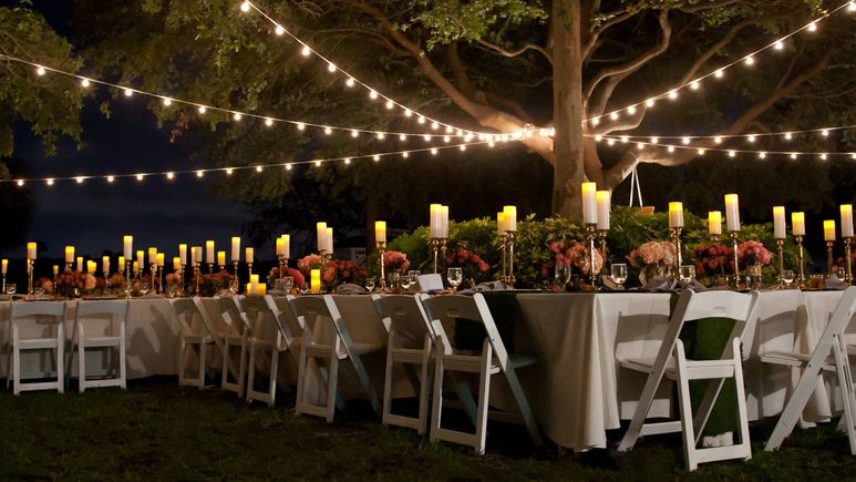 Magical wedding   outdoor event lighting
