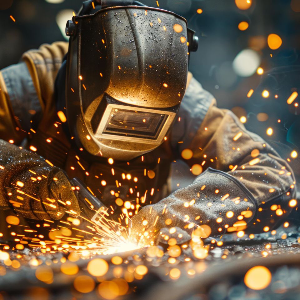 Vecteezy ai generated welder welding sparks in factory 41319555 min