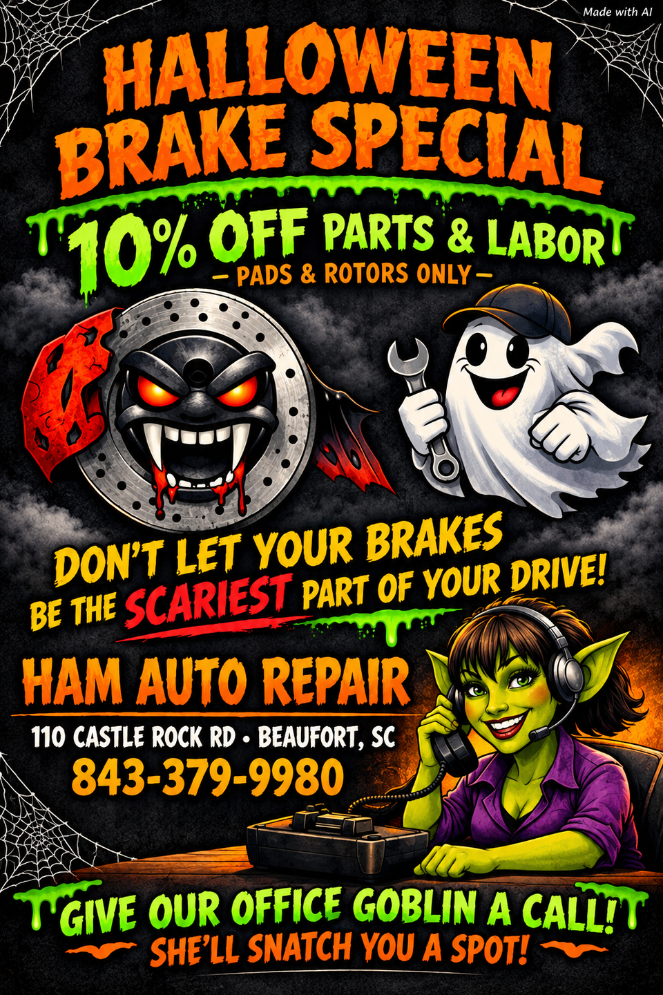 Halloween brake special  ham auto repair